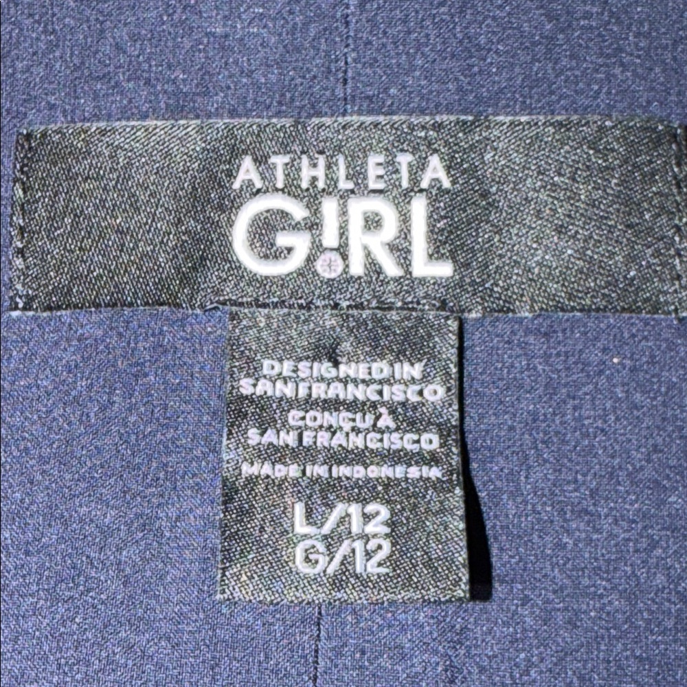 Athleta girl L/12 Navy High-Neck Swim Dress with Skirt - Picture 4 of 9